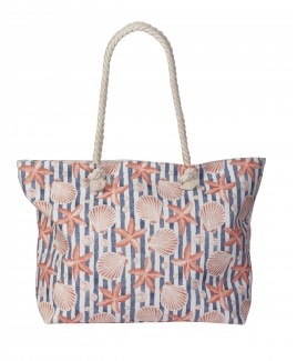 Lorenz Large Top Zip Tote/Beach Bag with Rope Handles